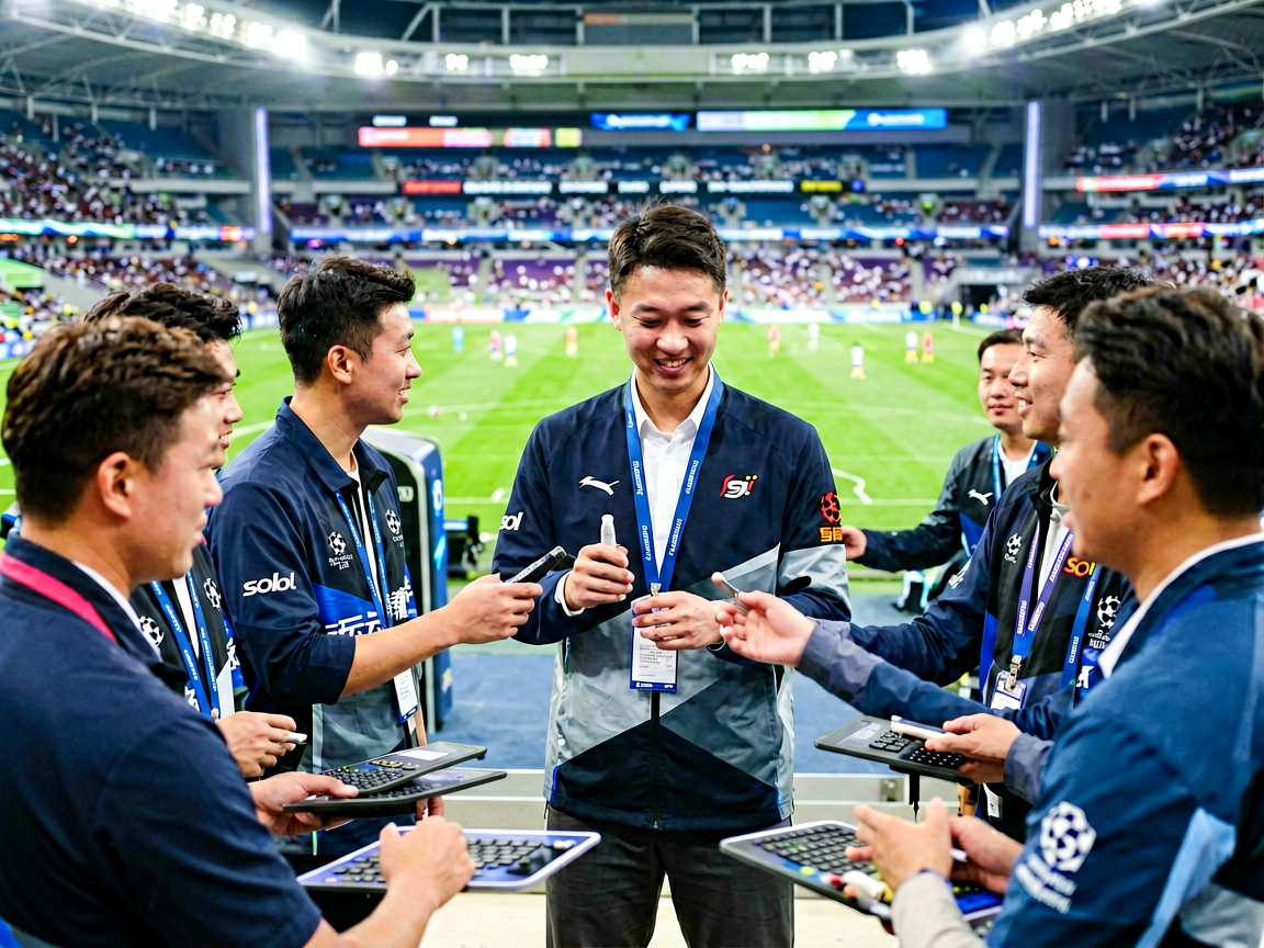 体育新闻采访和赛事报道现场
